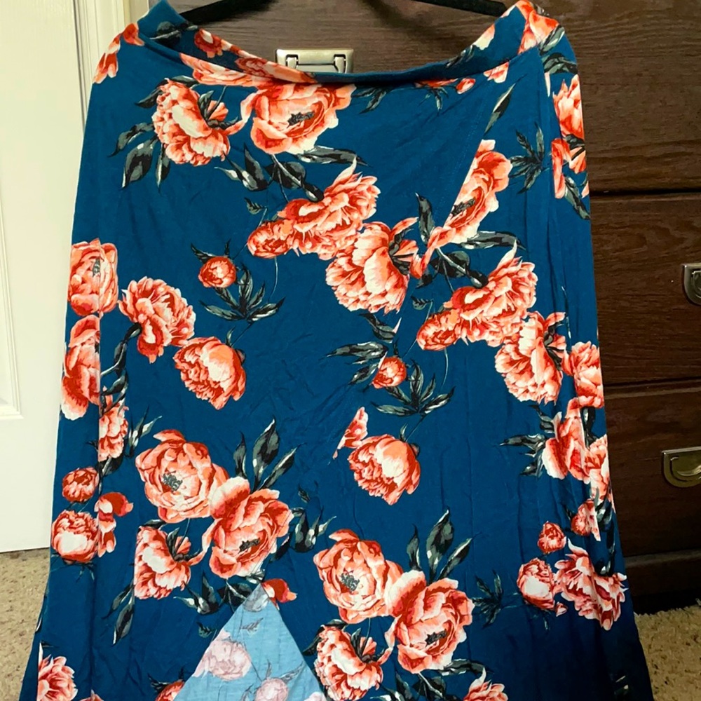 Blue Charlotte Russe wrap skirt